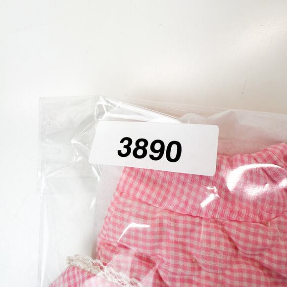 Vintage 80s Thomas Girls Quilted Gingham Pink Footless Bodysuit - 6-9 Months - Picture 13 of 13